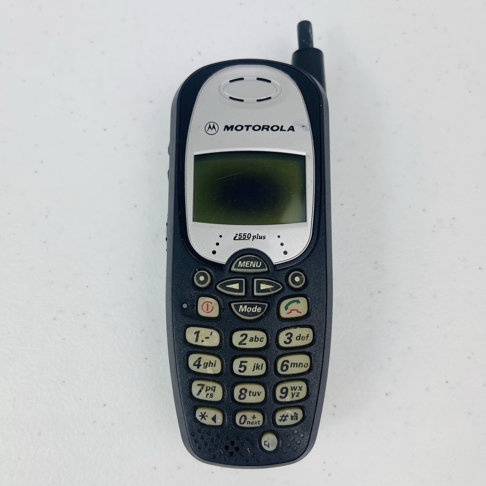 Vintage Motorola Nextel i550 plus Black 2" LCD Display Wireless Cell Phone Only